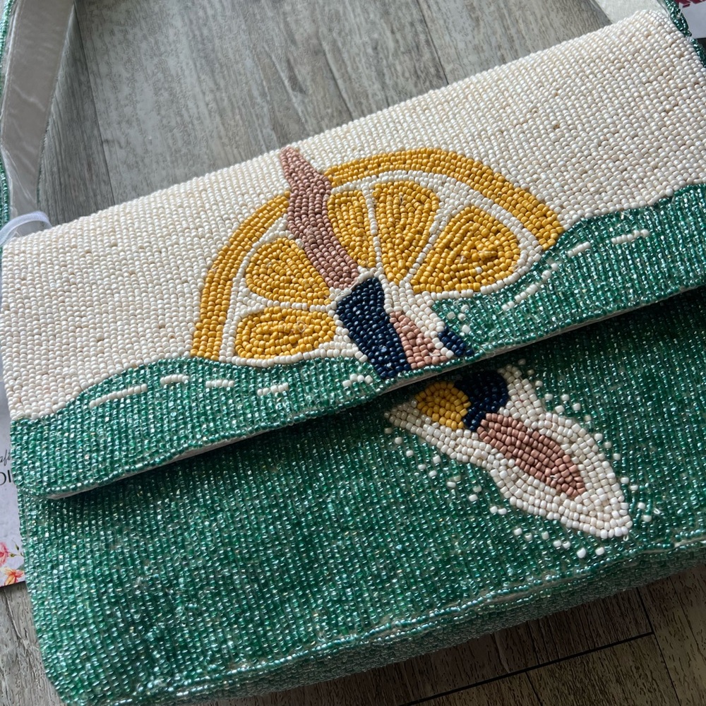 TJ Maxx Beaded Lemon Swimmer Shoulder Bag Viral TikTok Purse Marshalls OS NWT - Picture 3 of 6